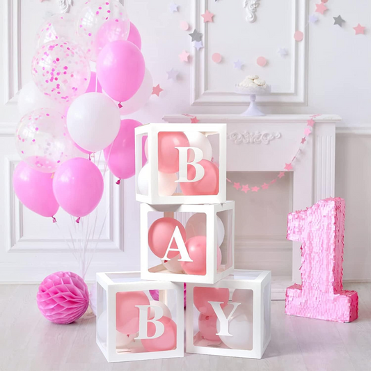 30cm White Baby Balloon Box