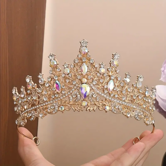Multicolor Rhinestones Bridal Crown
