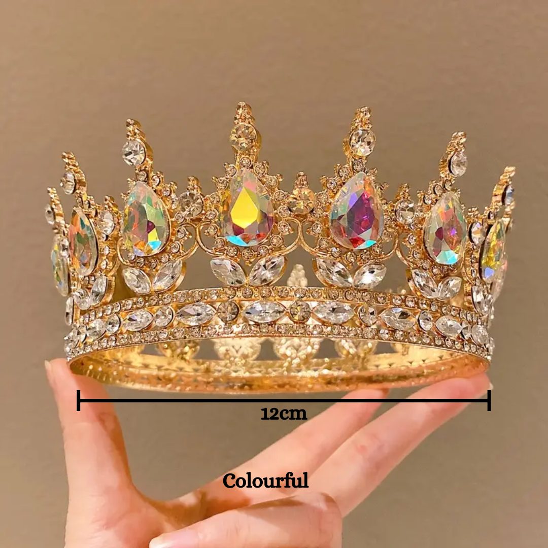 Colourful Rhinestone Cake Crown