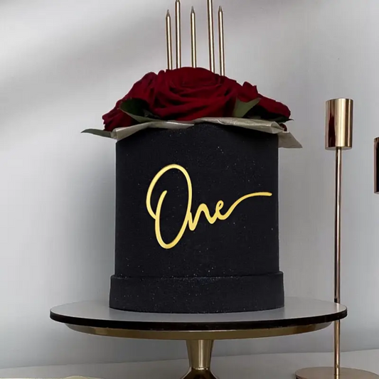 1pcs Gold one First Birthday Cake Topper