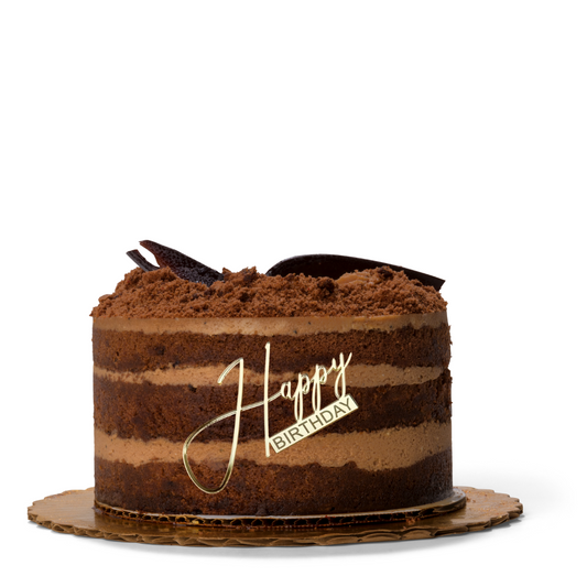 Gold Happy Birthday Cake Topper