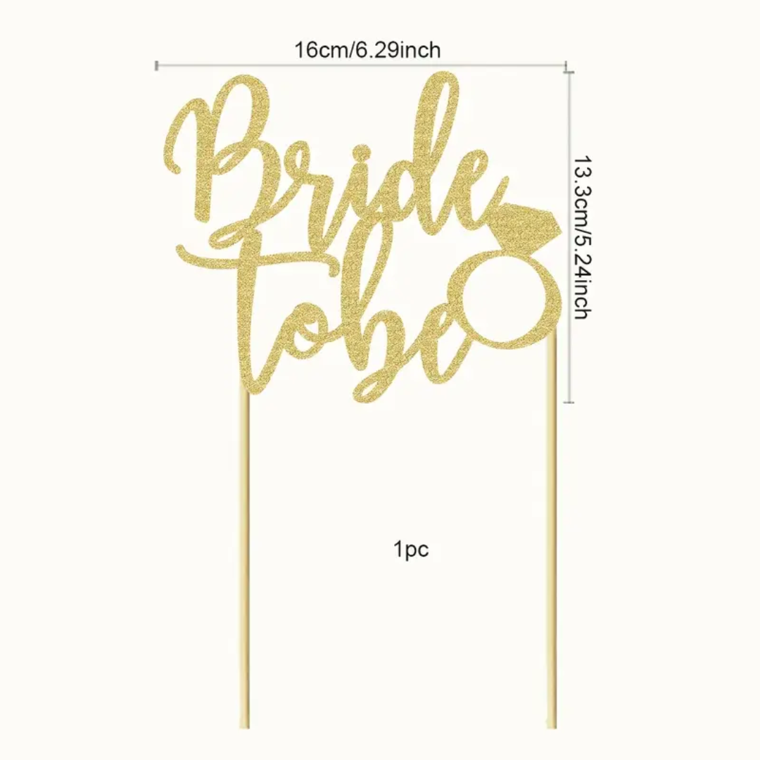 Glitter Bride to Be Cake Topper