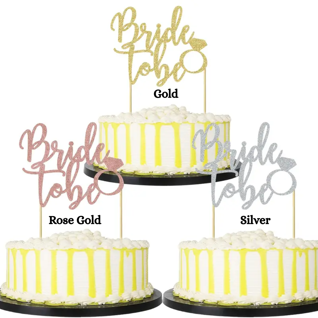 Glitter Bride to Be Cake Topper
