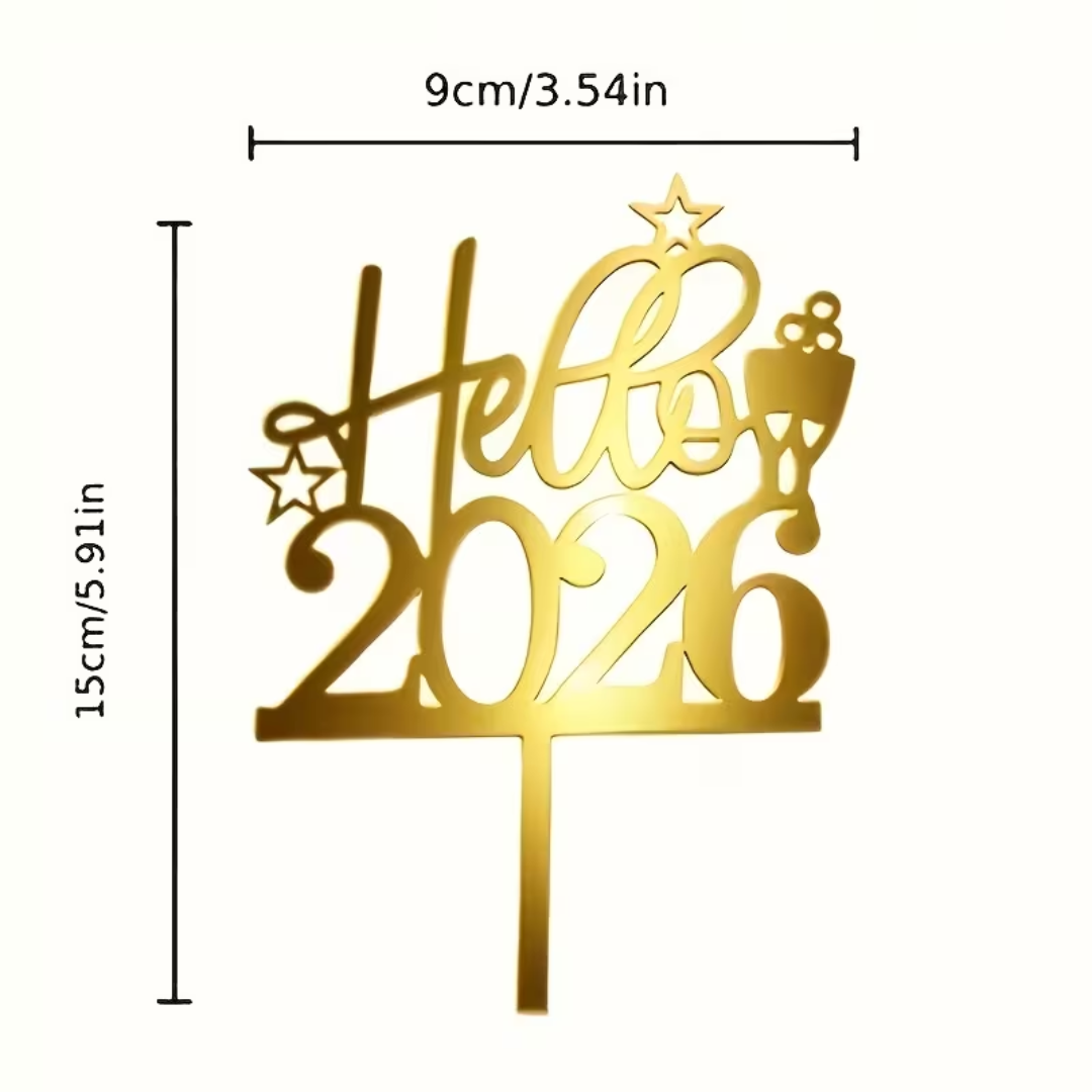 Happy New Year Cake Topper