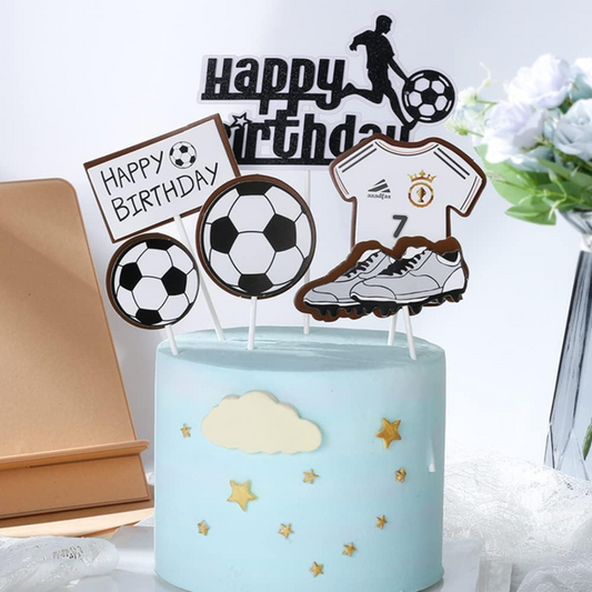 1set Happy Birthday Football Cake Topper