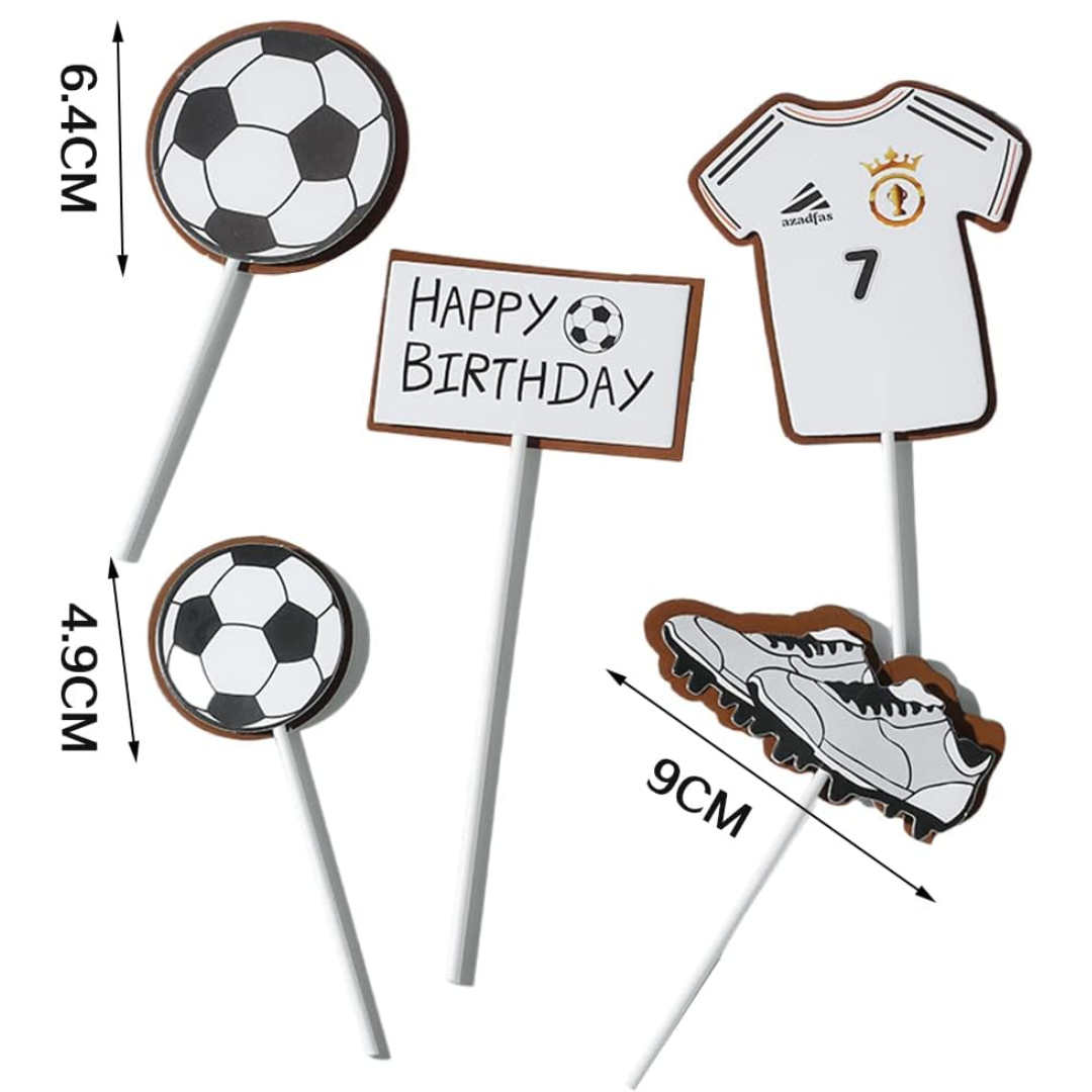 1set Happy Birthday Football Cake Topper