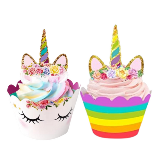 10 Sets Unicorn Cupcake Toppers