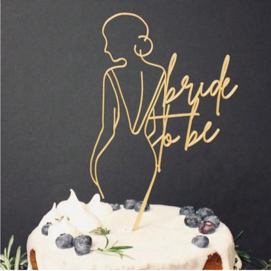Gold Bride To Be Cake Topper