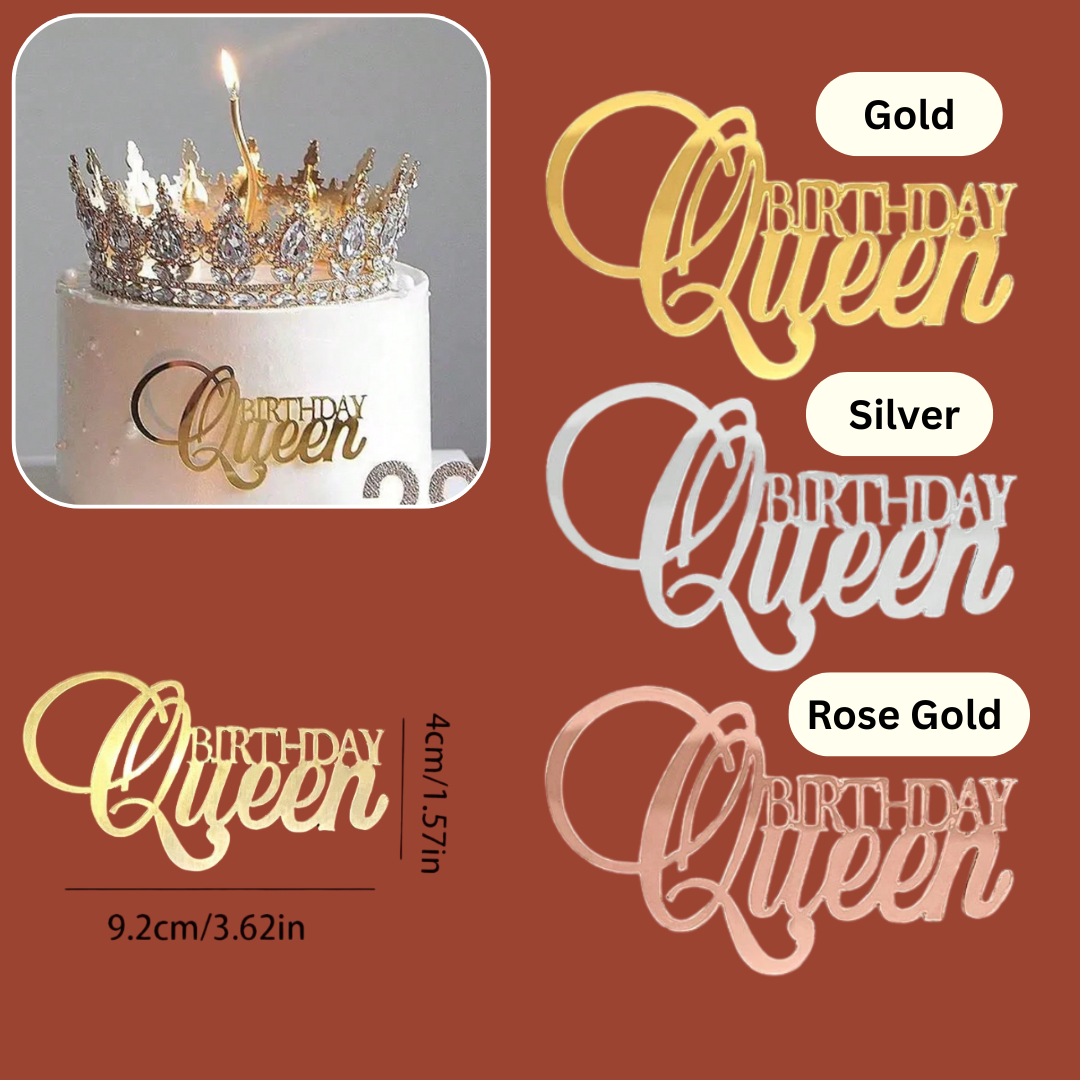 Birthday Queen Side Cake Topper