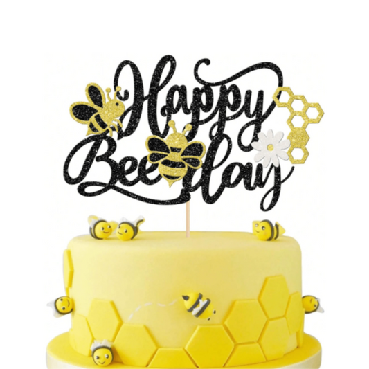 Happy Bee Day Cake Topper