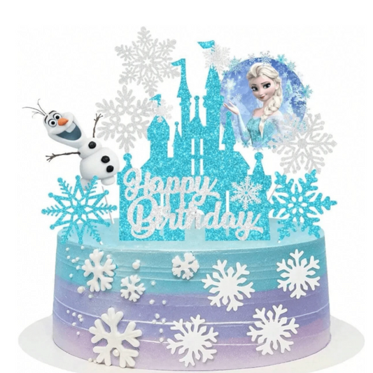 Frozen Theme Happy Birthday Cake Topper