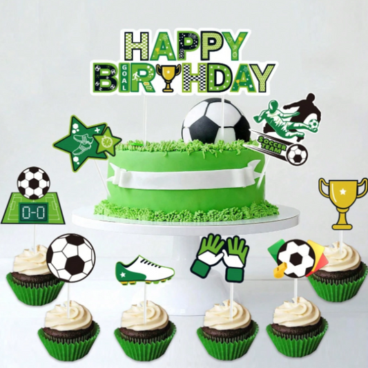 17pcs Football Theme Cake Topper