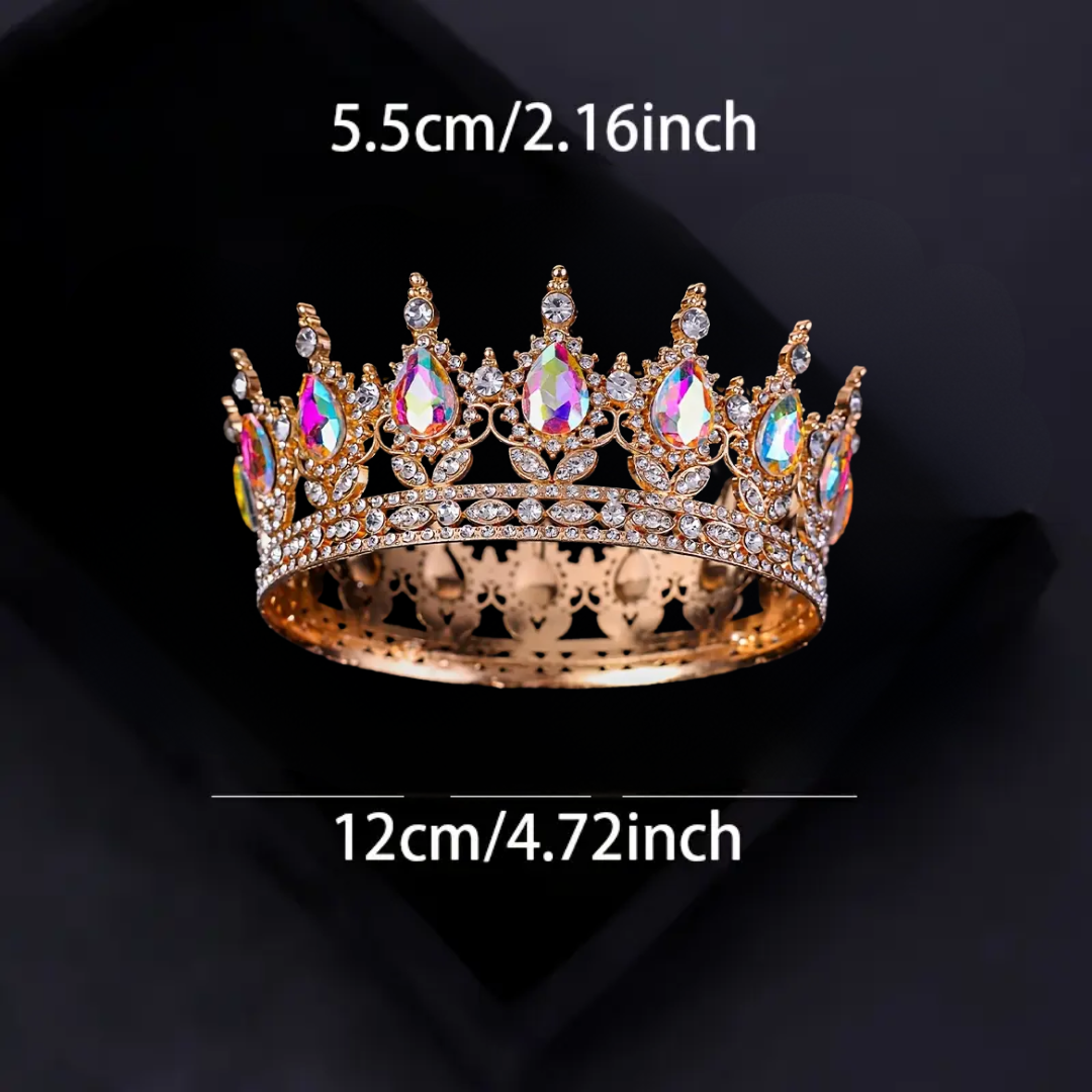Colourful Rhinestone Cake Crown