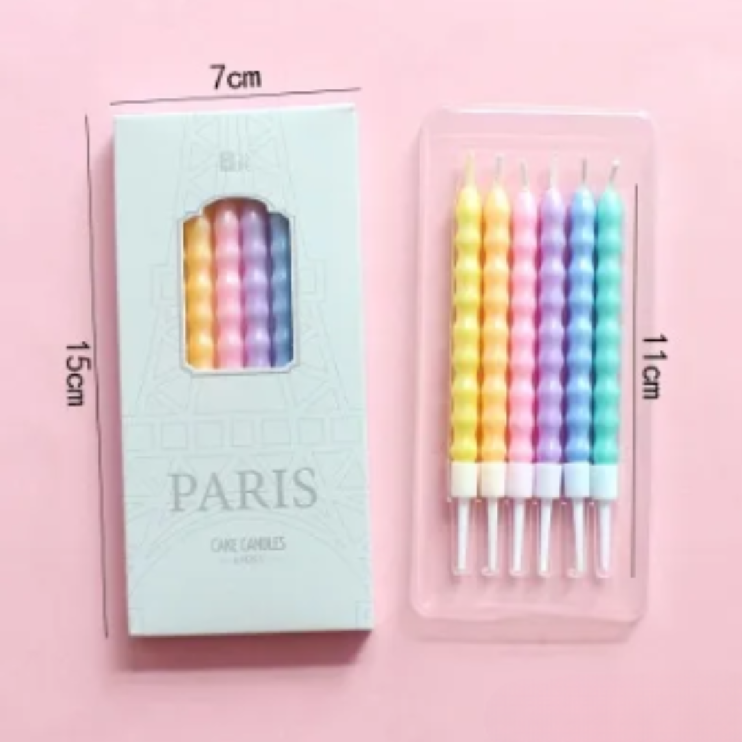 6pcs Pastel Color Birthday Candle