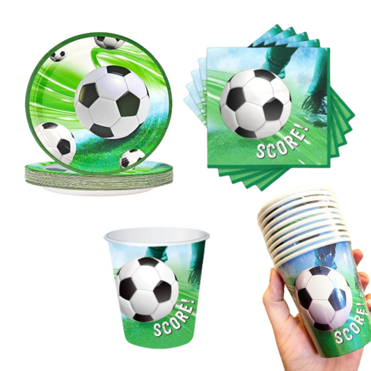 Green Football theme Dinnerware, Plates, Cups, Napkins
