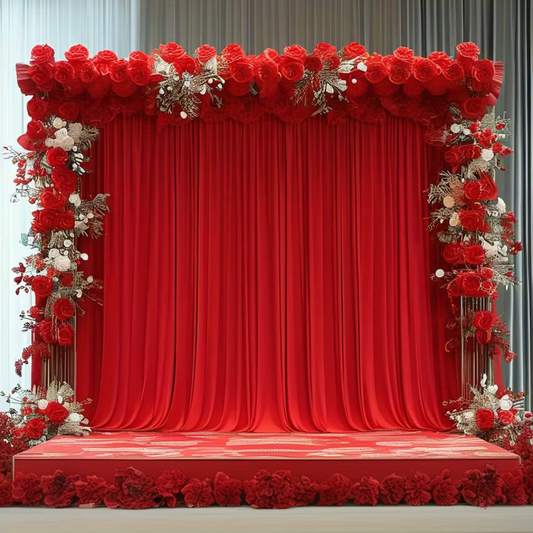 1pcs 170cm x 300cm Red Backdrop Fabric Curtains for The Rent