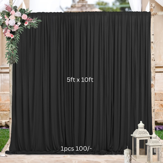 1pcs 5ft x 10ft Black Backdrop Fabric Curtains for The Rent