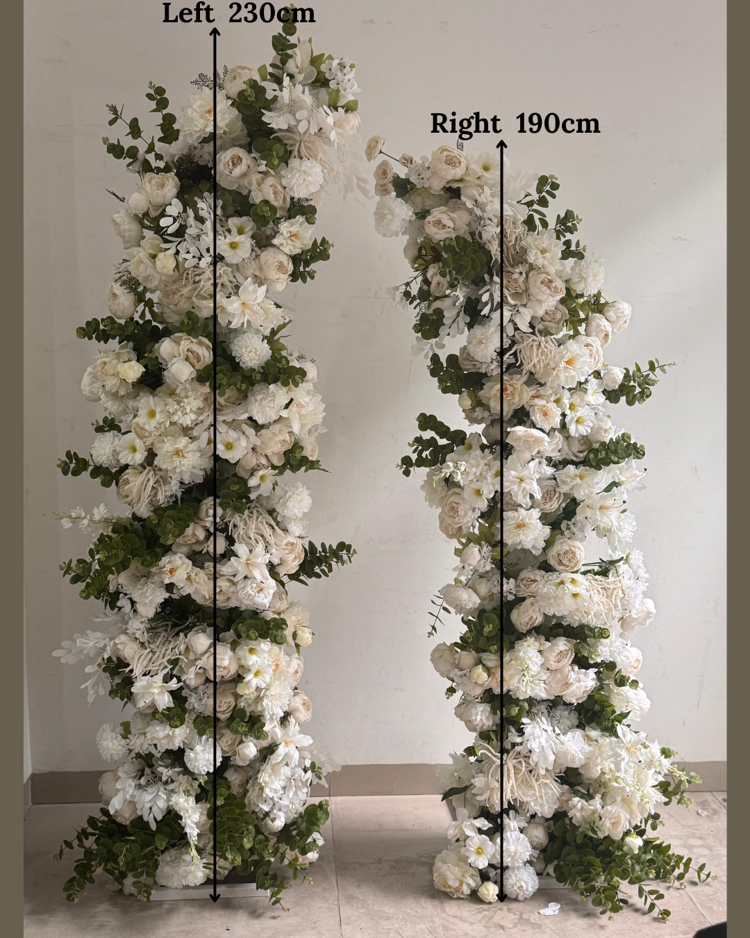 White Colour Floral Arch with Stand for Rent