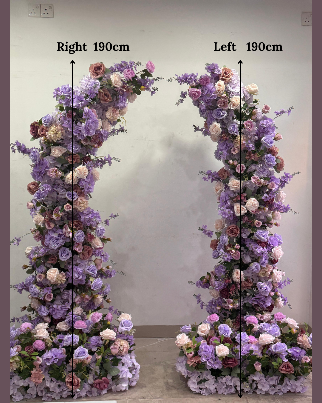 Purple Colour Floral Arch with Stand for Rent