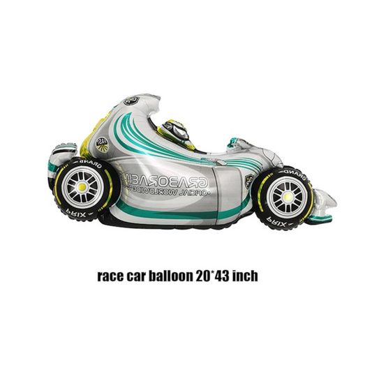 Racing Car Theme Silver Foil Car Balloon
