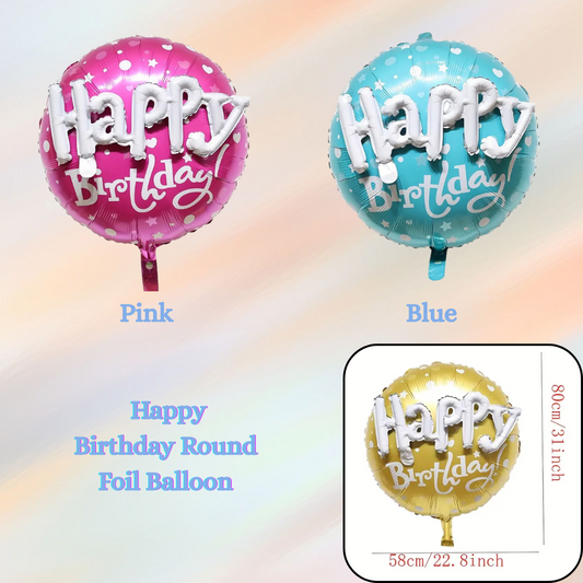 Happy Birthday Round Foil Balloon