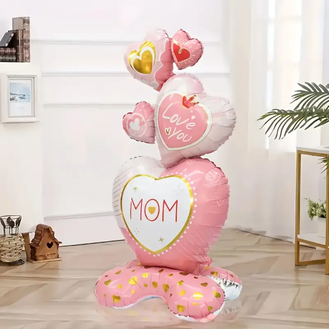 Love you mom Stand Foil Balloon