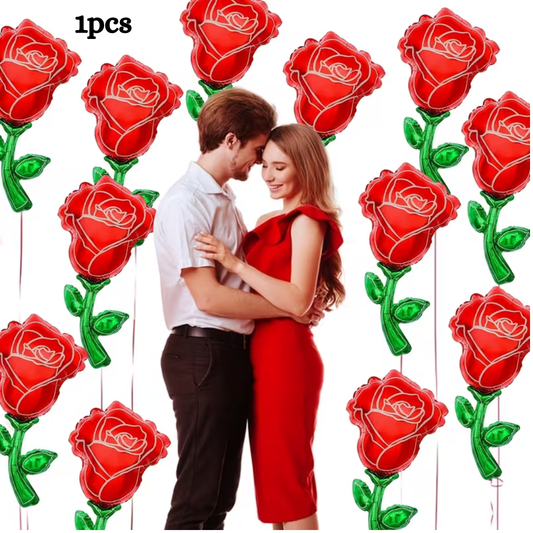 1pcs 10inch Red Rose Foil Balloon