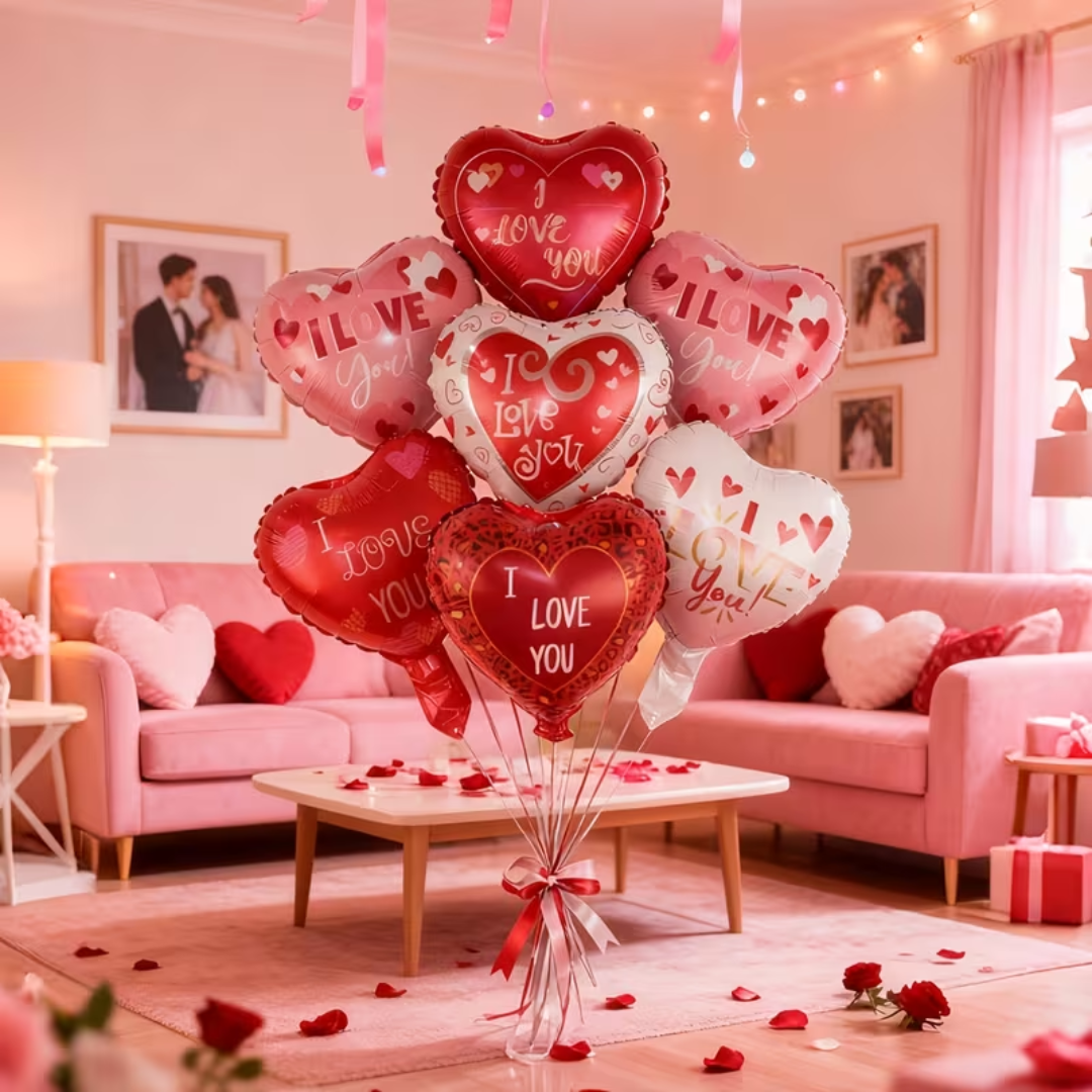 1pcs 10inch I LOVE YOU Heart foil Balloon