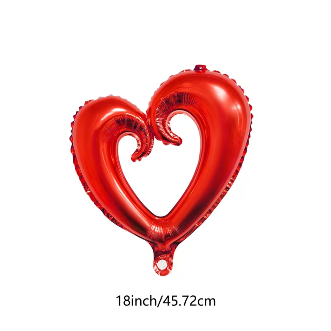 1pcs 18inch Red Heart-Shaped Foil Balloon