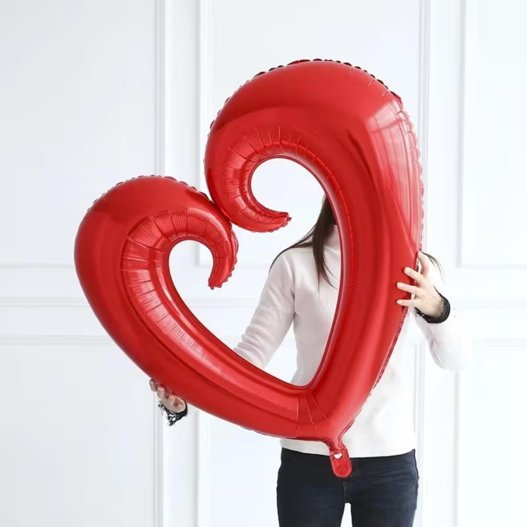 1pcs 18inch Red Heart-Shaped Foil Balloon