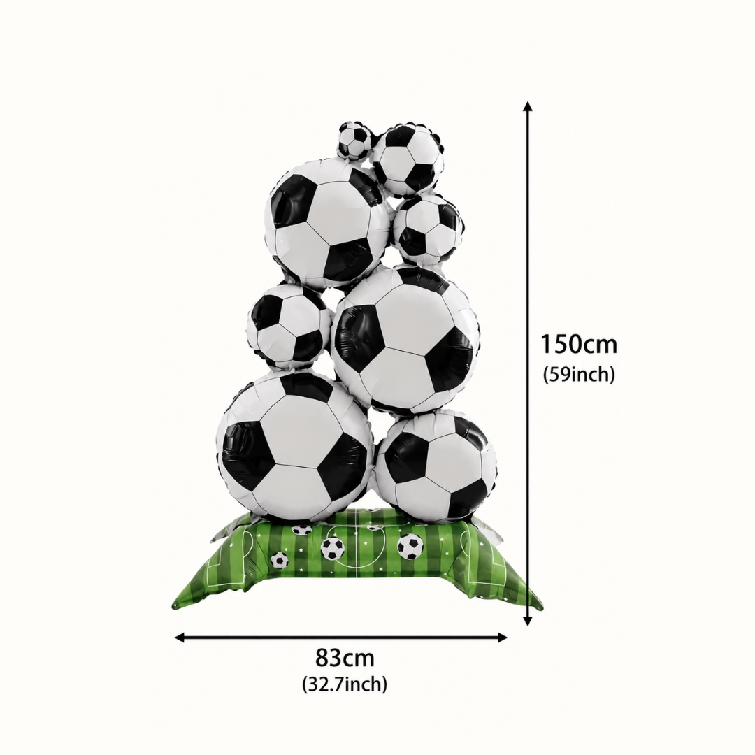 1pcs Large Standing Stacked Football Foil Balloons
