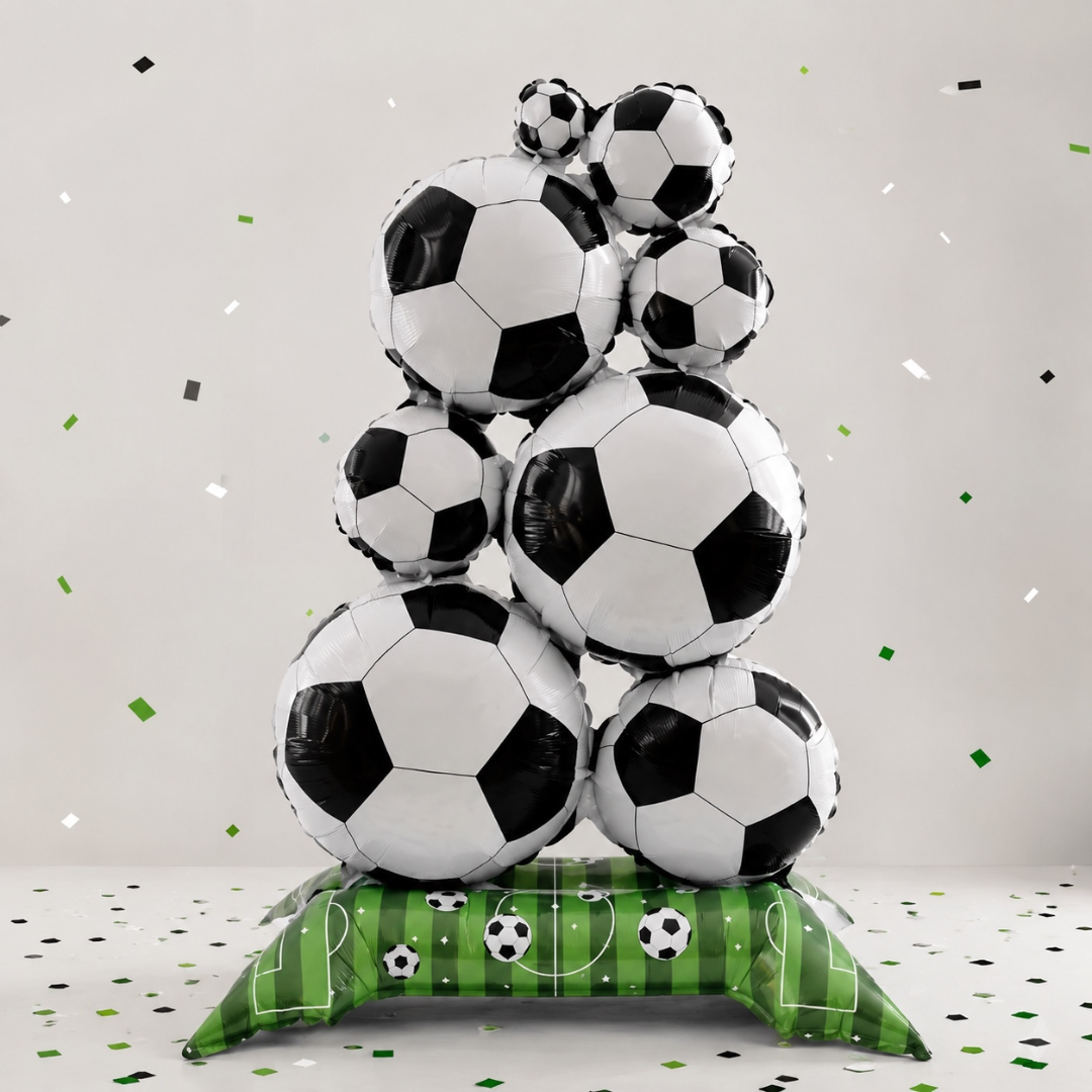 1pcs Large Standing Stacked Football Foil Balloons