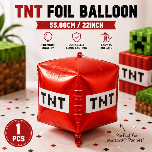 1pcs 22inch Red TNT Foil Balloon