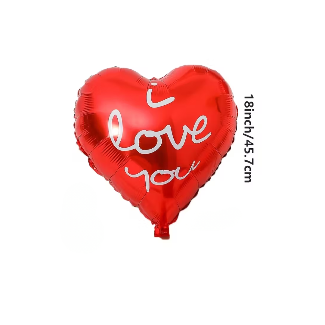 1pcs 18inch I Love you red heart foil balloon