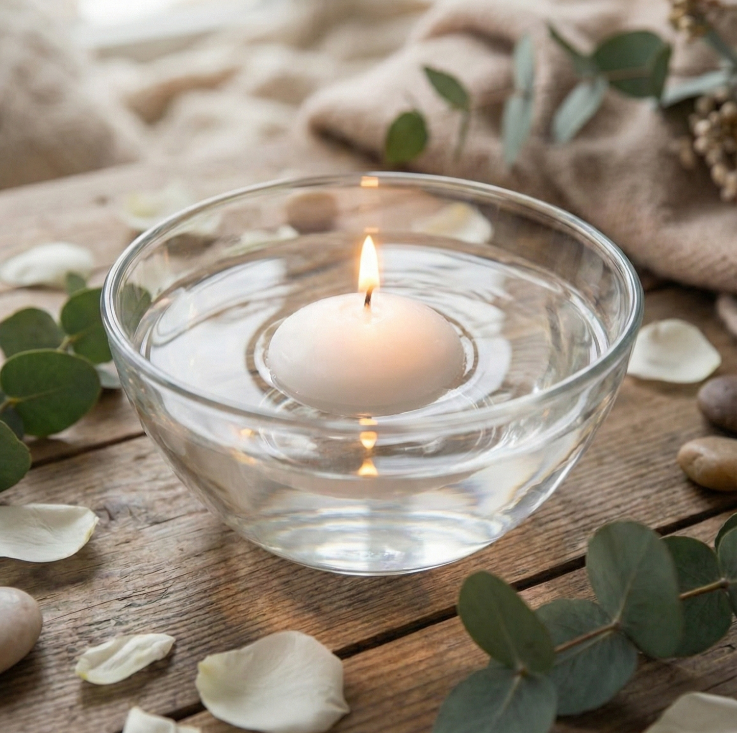 White Floating Candle