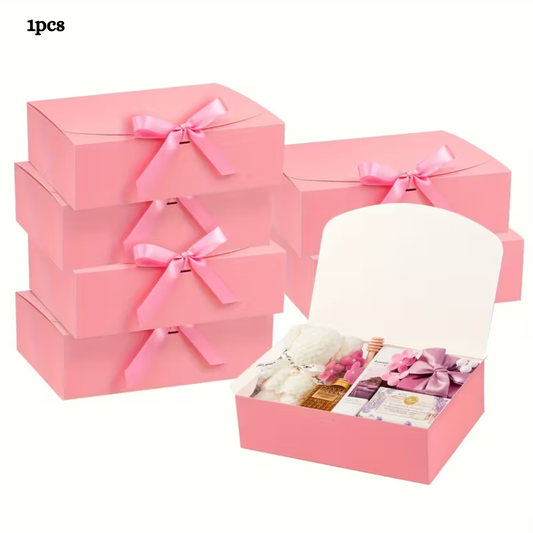 1pcs Pink Gift Box with Ribbon