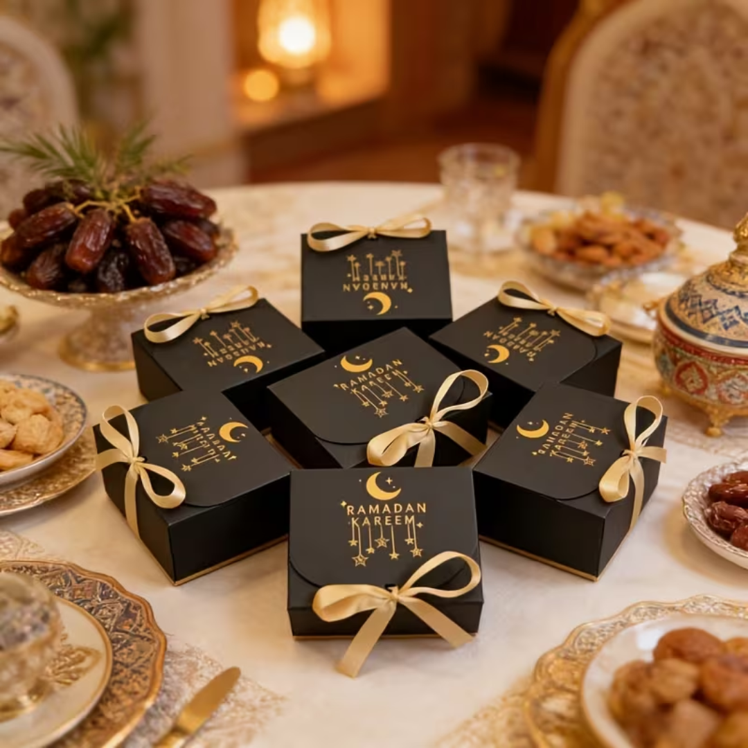 1pcs Black Ramadan Mubarak gift Boxes