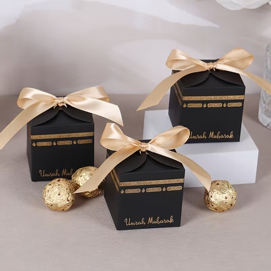 1pcs Black Umrah Mubarak Gift Box