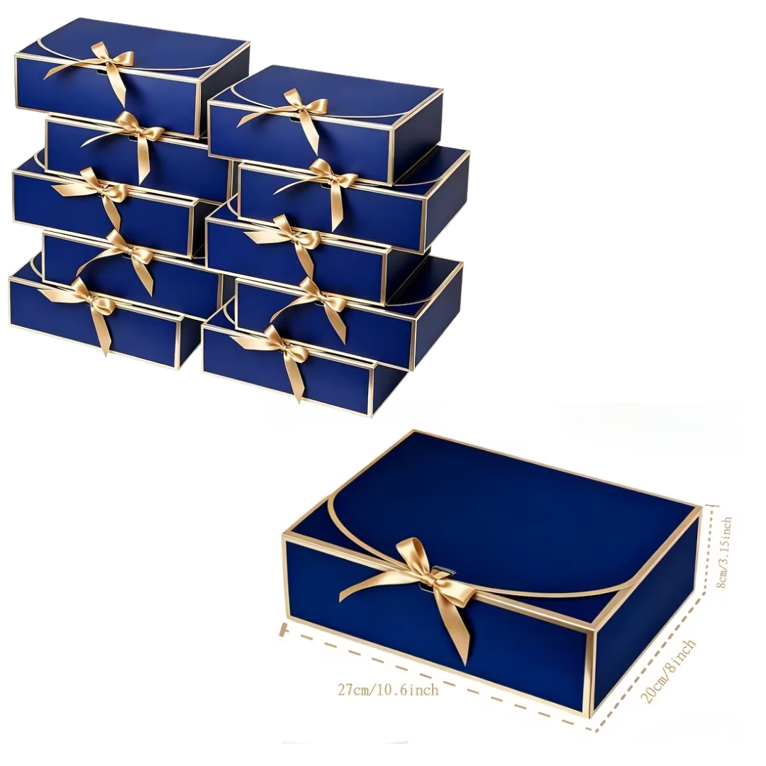 1pcs Blue And Golden Gift Box (27 x 20 x 8cm)