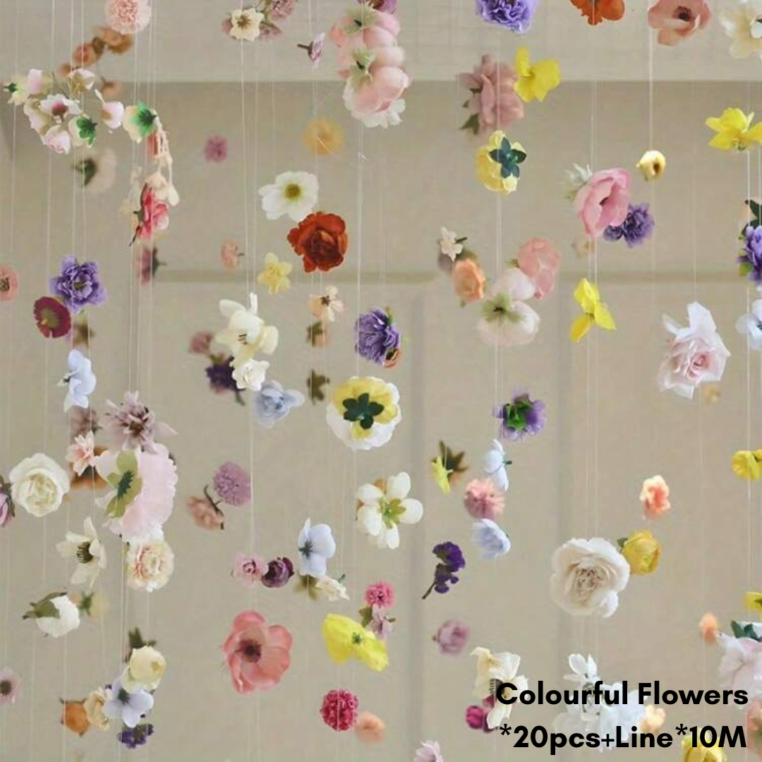 20pcs Colorful Artificial DIY Hanging flower Curtain