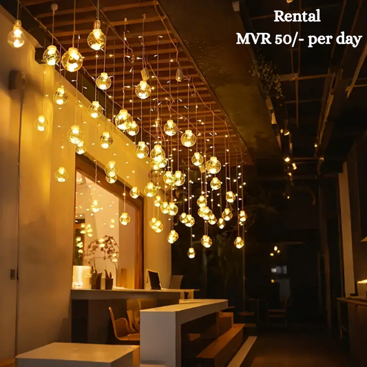 3.5m 12 hang Curtains Style 220V European Plug Warm Color Wish Balls window Curtain String Light for Rent