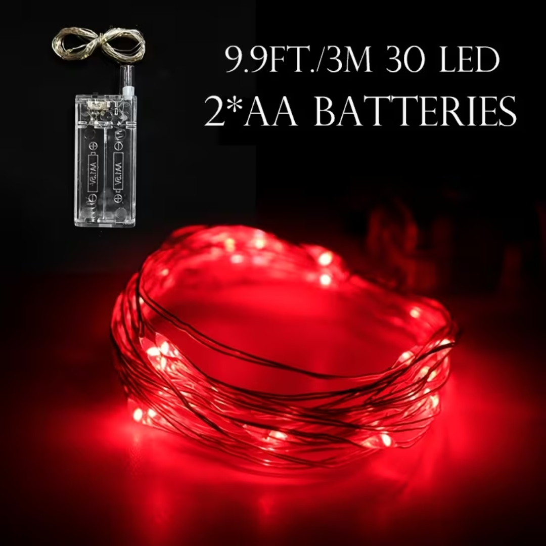 3m/30 LED Red Fairy Lights