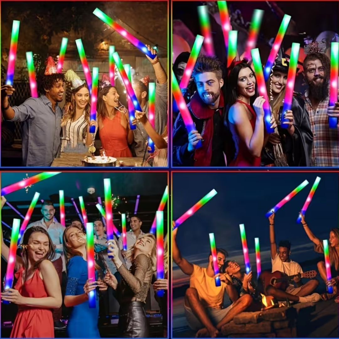 Multi Colour LED Foam Glow Sticks