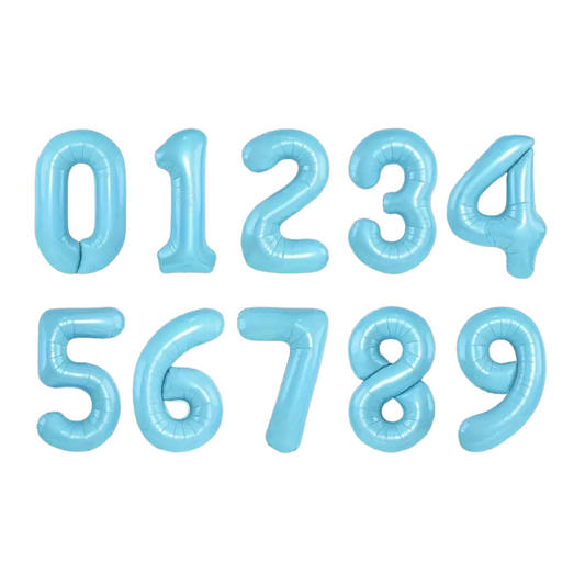 40" Light Blue Foil Number Balloon