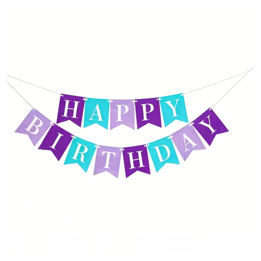 Mermaid  Happy Birthday Paper banner