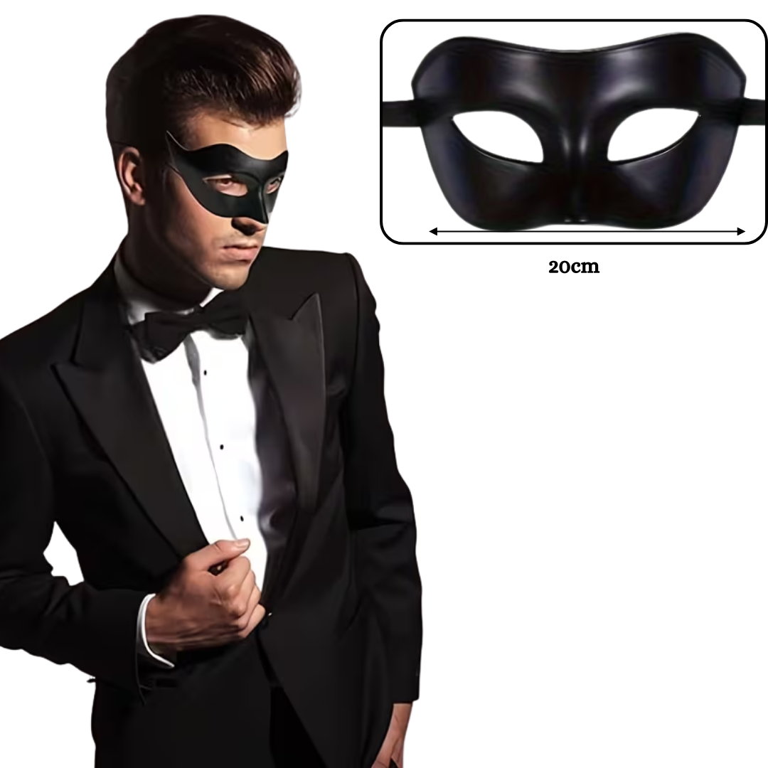 1pc Gents Men Black Venetian Masquerade Mask