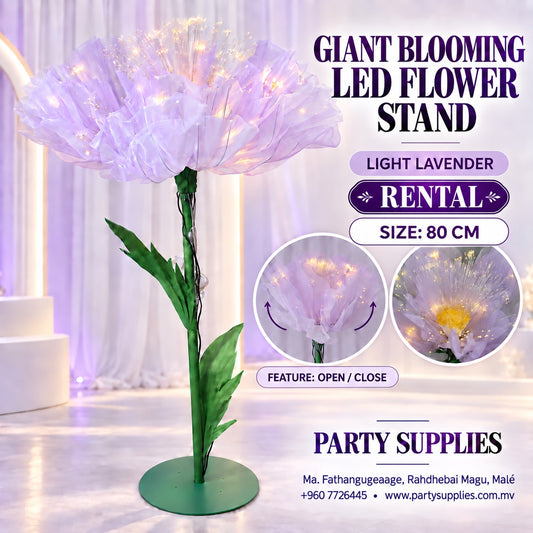 Light Lavender Giant Blooming Led Flower Stand for the Rent