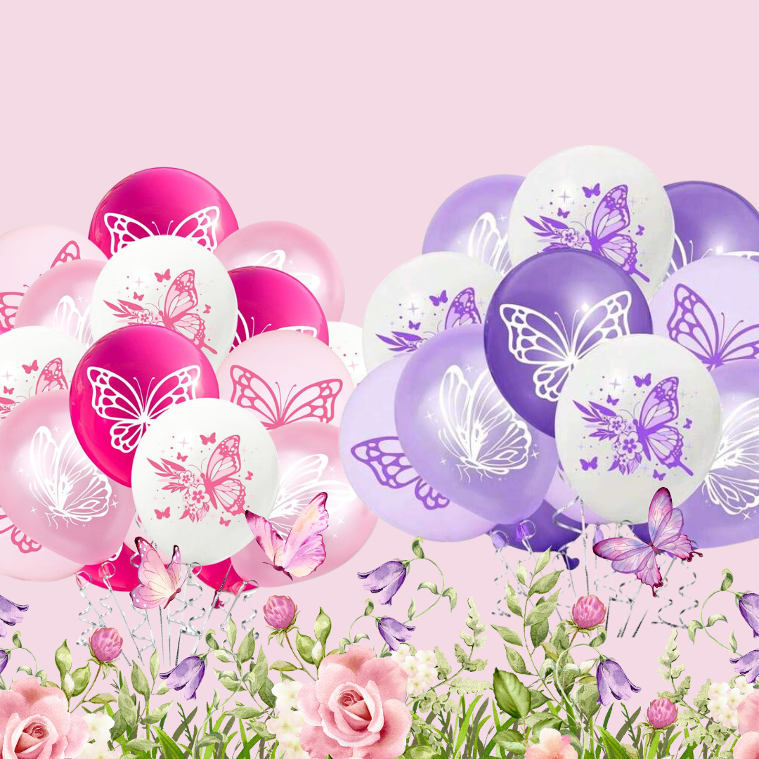 12inch Butterfly Print Latex Balloons
