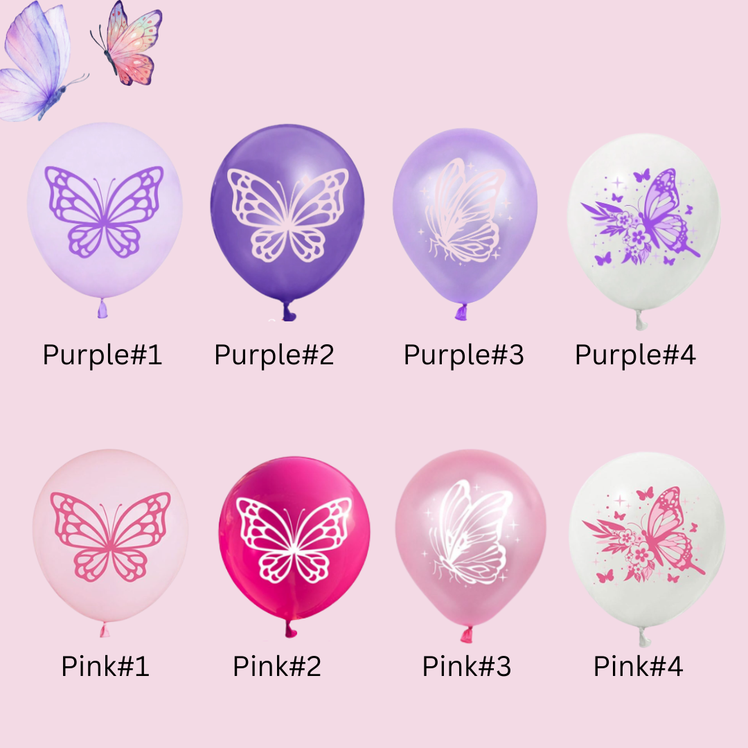 12inch Butterfly Print Latex Balloons