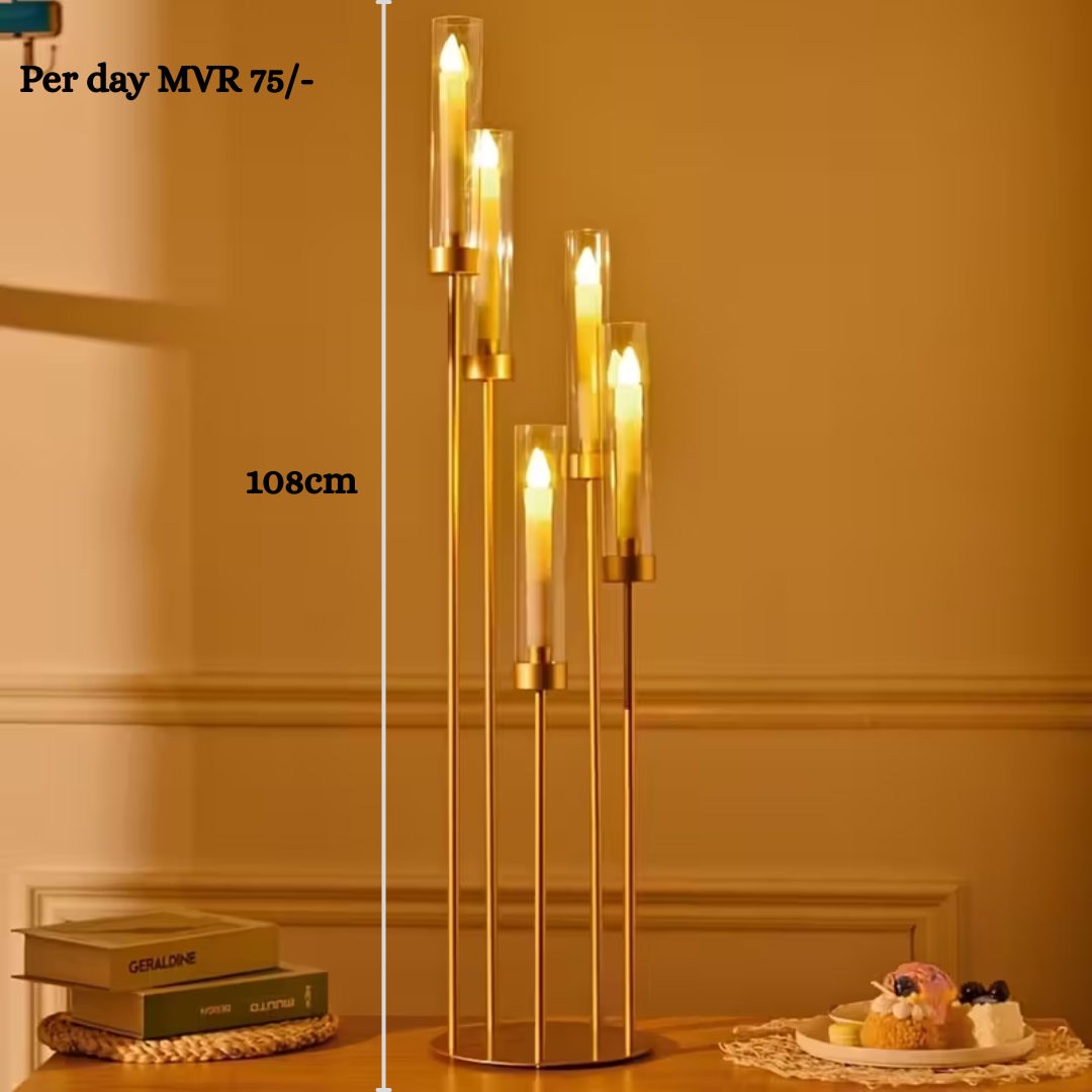 5 Arm 108cm tall Candle Holder for RENT